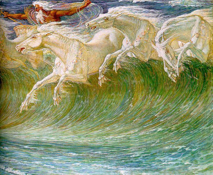 Crane, Walter The Horses of Neptune
